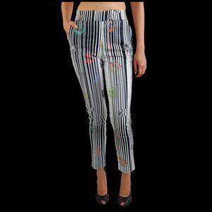 Black & White Flower Print Pants